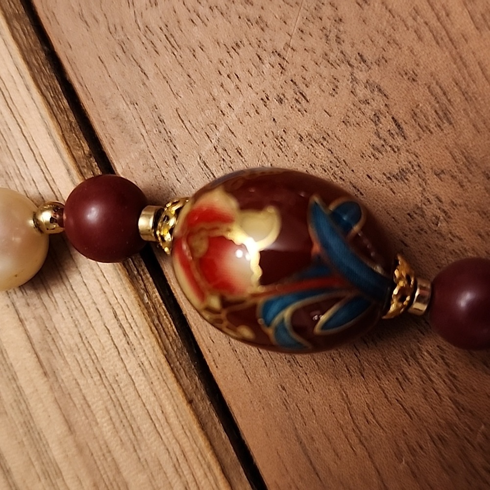 Japanese cloissenne beads, vintage, very pretty